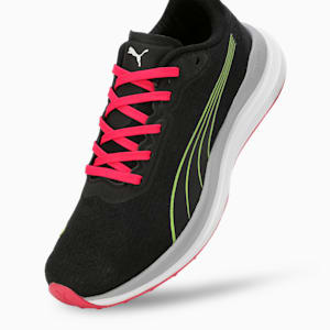 Lite FlexPunt Youth Running Shoes, PUMA Black-Lime Pow-PUMA Pink, extralarge-IND