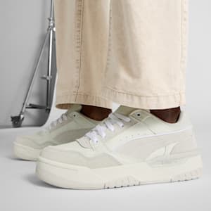 Tenis Rebound Retro Gamuza, Warm White-Vapor Gray-PUMA White, extralarge