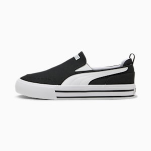ユニセックス コート クラシック バルク スリッポン スニーカー, PUMA Black-PUMA White, extralarge-JPN