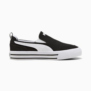 ユニセックス コート クラシック バルク スリッポン スニーカー, PUMA Black-PUMA White, extralarge-JPN