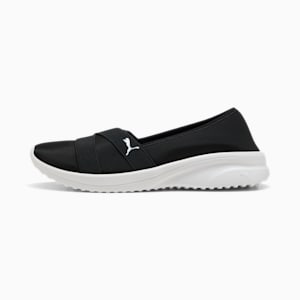 Tenis estilo panchas Adelina 2 para mujer, PUMA Black-PUMA White, extralarge