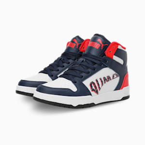 RBD Game V1 Youth Shoes, Feather Gray-Club Navy-For All Time Red, extralarge-IND