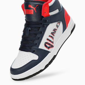 RBD Game V1 Youth Shoes, Feather Gray-Club Navy-For All Time Red, extralarge-IND