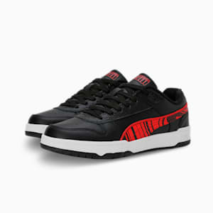 RBD Game Low V1 Youth Shoes, PUMA Black-For All Time Red-PUMA White, extralarge-IND