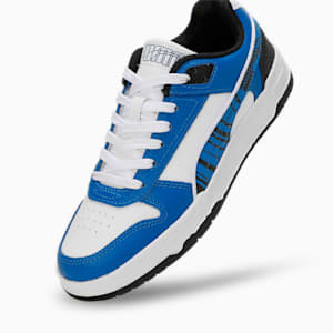 RBD Game Low V1 Youth Shoes, PUMA White-PUMA Team Royal-PUMA Black, extralarge-IND