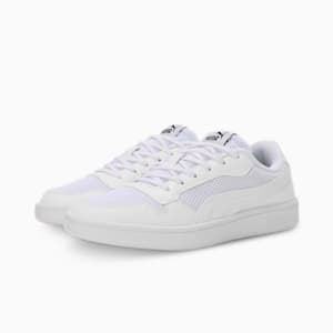 Smash Soft Cushioning Youth Sneakers, PUMA White-PUMA Black, extralarge-IND