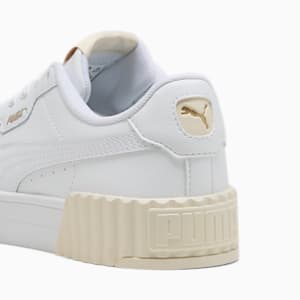 Carina 3.0 Women's Sneakers, PUMA White-Alpine Snow-PUMA Gold, extralarge