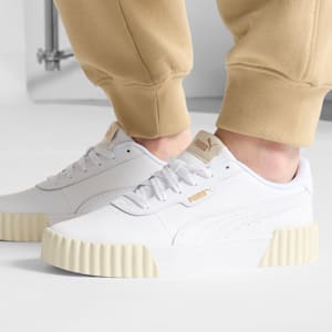 Tenis Mujer Carina Street Lux, PUMA White-Alpine Snow-PUMA Gold, extralarge