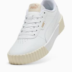 Carina 3.0 Women's Sneakers, PUMA White-Alpine Snow-PUMA Gold, extralarge
