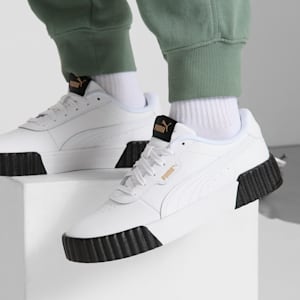 Tenis Mujer Carina Street Lux, PUMA White-PUMA Gold-PUMA Black, extralarge