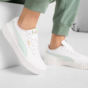 Tenis Mujer Carina Street Lux, PUMA White-Peaceful Blue-PUMA Gold, extralarge