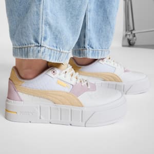 Tenis Cali Court Summer Feels para adolescentes, PUMA White-Alpine Snow-Lilac Frost, extralarge