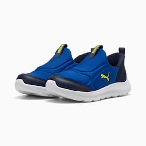 キッズ プーマ ファン レーサー 2 イーズイン スニーカー 17-21cm, Vivid Blue-Lemon Sherbert, extralarge-JPN