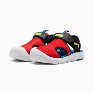 キッズ プーマ ファン レーサー サンダル 17-21cm, For All Time Red-Lemon Sherbert-PUMA Black, extralarge-JPN