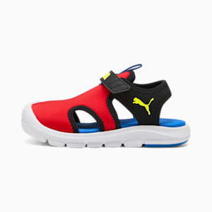 キッズ プーマ ファン レーサー サンダル 17-21cm, For All Time Red-Lemon Sherbert-PUMA Black, extralarge-JPN