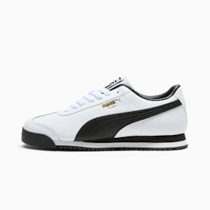 Tenis Roma 24 Standard para mujer, PUMA White-PUMA Black-Puma Team Gold, extralarge