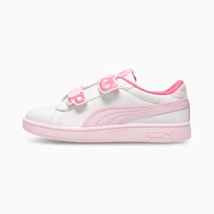 Smash Dynoblast Kids' Durable Sneakers, PUMA White-Whisp Of Pink-Magic Rose, extralarge-IND