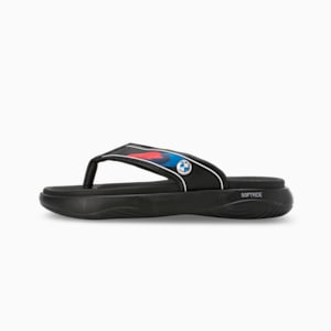 BMW M Motorsport Softride Seave Youth Flip-Flops, PUMA Black-PUMA White-Silver Mist, extralarge-IND