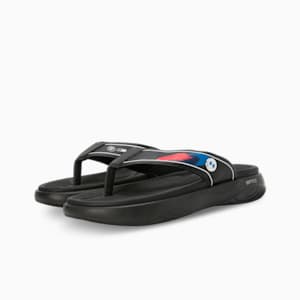 BMW M Motorsport Softride Seave Youth Flip-Flops, PUMA Black-PUMA White-Silver Mist, extralarge-IND