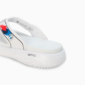 BMW M Motorsport Softride Seave Youth Flip-Flops, Silver Mist-PUMA Black, extralarge-IND