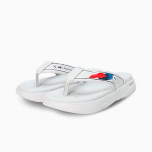 BMW M Motorsport Softride Seave Youth Flip-Flops, Silver Mist-PUMA Black, extralarge-IND