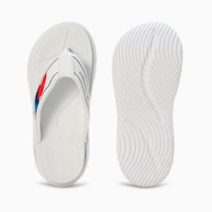 BMW M Motorsport Softride Seave Youth Flip-Flops, Silver Mist-PUMA Black, extralarge-IND