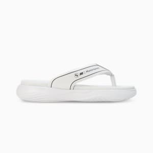 BMW M Motorsport Softride Seave Youth Flip-Flops, Silver Mist-PUMA Black, extralarge-IND