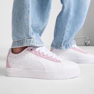 Jada Classic Beach Florals Big Kids' Sneakers, PUMA White-Lilac Frost-Rose Mauve, extralarge