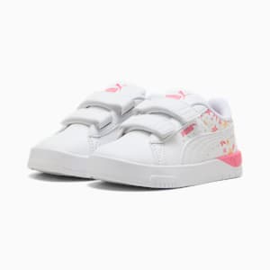 Jada Classic Funky Flowers Sneakers Toddler, PUMA White-Magic Rose-Almost Apricot, extralarge