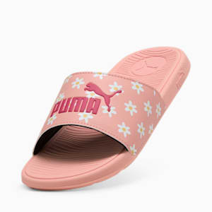 Cool Cat 2.0 Daisies Big Kids' Slides, Pink Fruit-PUMA Pink-PUMA White-Almost Apricot, extralarge