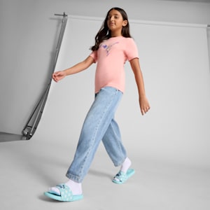 Tenis Cool Cat 2.0 Daisies para adolescentes, Safe Lake-Blue Crystal-PUMA White-Almost Apricot, extralarge