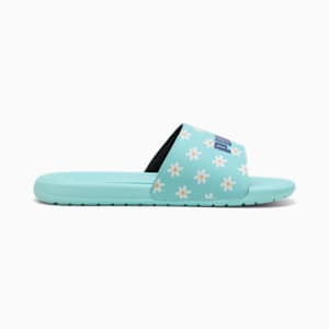 Tenis Cool Cat 2.0 Daisies para adolescentes, Safe Lake-Blue Crystal-PUMA White-Almost Apricot, extralarge