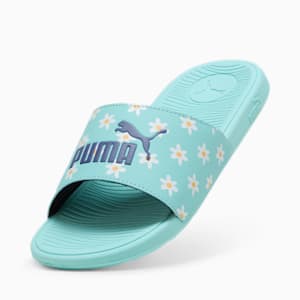 Tenis Cool Cat 2.0 Daisies para adolescentes, Safe Lake-Blue Crystal-PUMA White-Almost Apricot, extralarge