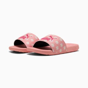 Cool Cat 2.0 Daisies Little Kids' Slides, Pink Fruit-PUMA Pink-PUMA White-Almost Apricot, extralarge