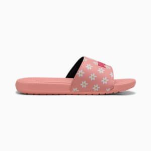 Cool Cat 2.0 Daisies Little Kids' Slides, Pink Fruit-PUMA Pink-PUMA White-Almost Apricot, extralarge