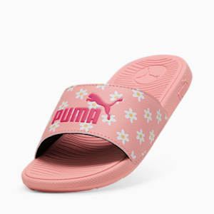 Cool Cat 2.0 Daisies Little Kids' Slides, Pink Fruit-PUMA Pink-PUMA White-Almost Apricot, extralarge