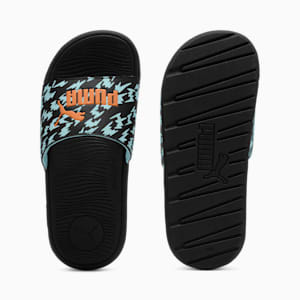 Sandalias juveniles Cool Cat Poised 2 Race, PUMA Black-Orange Glo-Safe Lake, extralarge