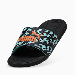 Sandalias juveniles Cool Cat Poised 2 Race, PUMA Black-Orange Glo-Safe Lake, extralarge