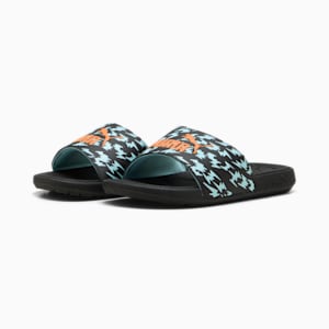Sandalias Cool Cat 2.0 Poised 2 Race para niños, PUMA Black-Orange Glo-Safe Lake, extralarge