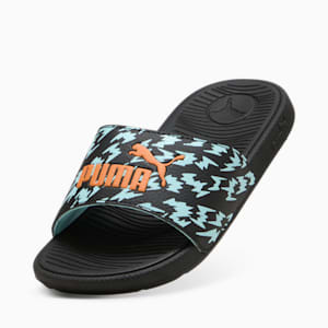 Sandalias Cool Cat 2.0 Poised 2 Race para niños, PUMA Black-Orange Glo-Safe Lake, extralarge