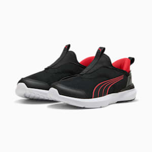 キッズ クルーズ プロフォーム イーズイン カモ スニーカー 17-21cm, PUMA Black-For All Time Red, extralarge-JPN