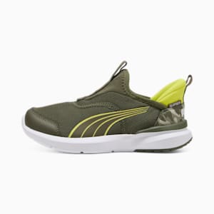キッズ クルーズ プロフォーム イーズイン カモ スニーカー 17-21cm, Loden Green-Lemon Sherbert, extralarge-JPN