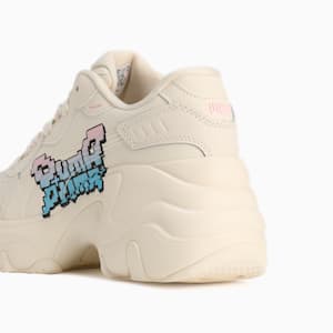 ウィメンズ パルサー ウェッジ ノスタルジック スニーカー, Frosted Ivory-Luminous Blue-Pale Pink-PUMA Black, extralarge-JPN