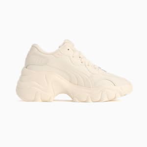 ウィメンズ パルサー ウェッジ ノスタルジック スニーカー, Frosted Ivory-Luminous Blue-Pale Pink-PUMA Black, extralarge-JPN