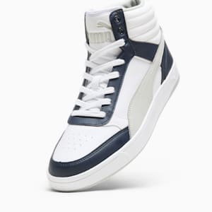 PUMA Dribble Mid Men's Sneakers, PUMA White-Ash Gray-PUMA Navy, extralarge