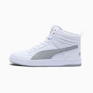 PUMA Dribble Mid Men's Sneakers, PUMA White-Smokey Gray, extralarge