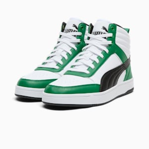PUMA Dribble Mid Men's Sneakers, PUMA White-PUMA Black-Archive Green, extralarge