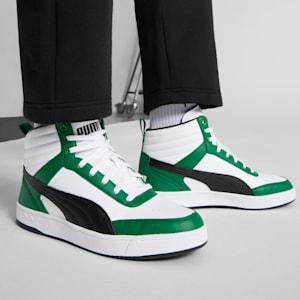 PUMA Dribble Mid Men's Sneakers, PUMA White-PUMA Black-Archive Green, extralarge