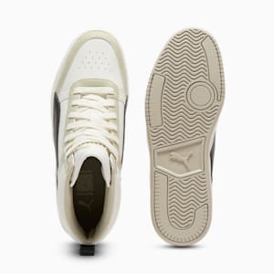 PUMA Dribble Mid Men's Sneakers, Warm White-PUMA Black-Desert Dust, extralarge