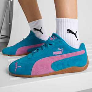Zapatillas Speedcat OG para mujer, Tropical Blue-Poised Pink, extralarge